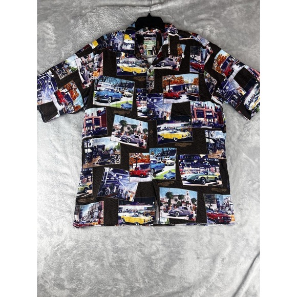 Reyn Spooner Shirt Mens Large Ford Motor Company 100 Years Cars Hawaiian‎ USA - Picture 2 of 8